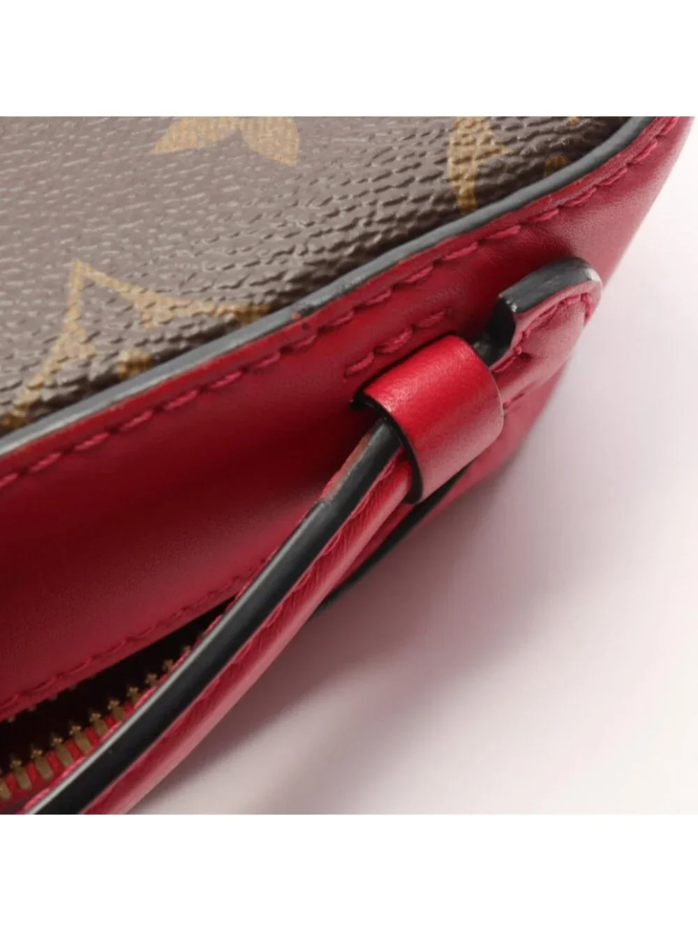 Louis Vuitton Shoulder Bag Saintonge Monogram Freesia Canvas Leather